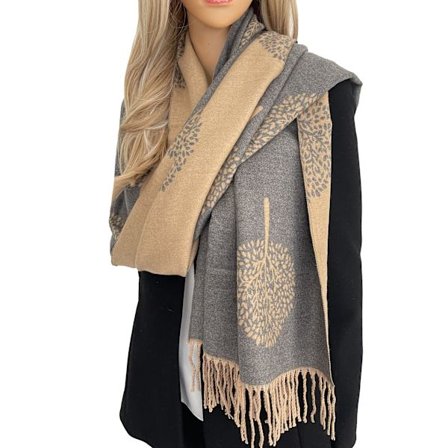 Cashmere Livets Träd Pläd Huivi, Käännettävä Huivi Naisille, Cashmere-huivi, Suuri Huivi, Lämmin Huivi, Livets Träd -painettu Naisten Huivi Pitkä 