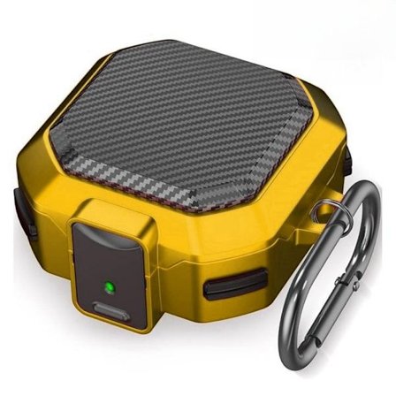 Galaxy Buds Live, PC+TPU Kuulokekotelo, Bluetooth Suojakotelo - Musta & Keltainen