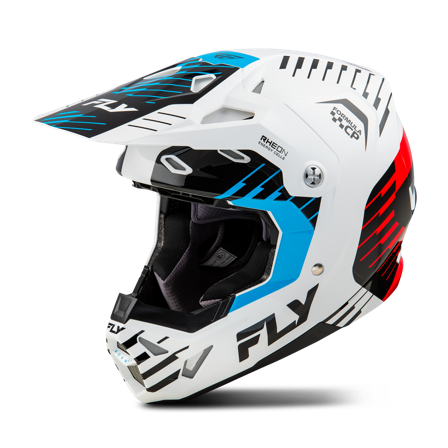 Cască Motocross FLY Racing Formula CP Slice alb/roșu/cian M