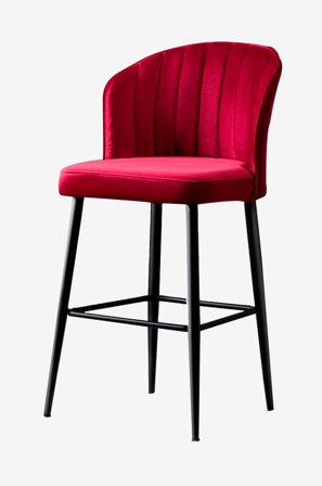 Hanah Home - Sæt med barstole (2 stk.) - Buri - Rød - Barstole & -taburetter - Fra Homeroom