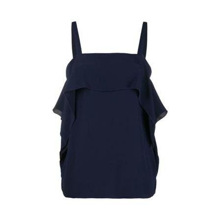 Semicouture Top delphine ruches Blå, Dame