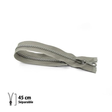 YKK Z54 - formad 6mm separerbar - 45 cm - 7154925045