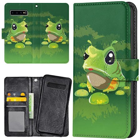 Samsung Galaxy S10 Plus - Plånboksfodral/Skal Groda