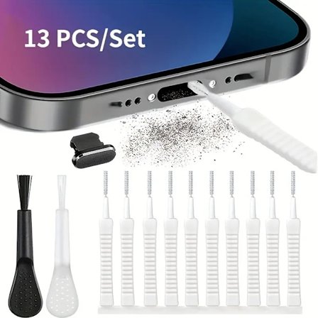 13PCS Mobile Phone Speaker Dust Removal Cleaner Tool Kit For iPhone 14 13 Pro Max Earphones Charge Port Dustproof Cleaning Brush