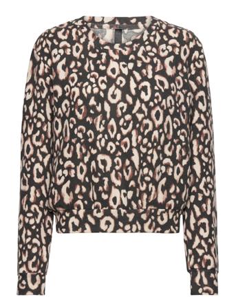 Top Ls Brushed Jersey Leopard Hunkemöller Black