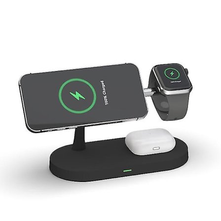 15W smart 3 i 1 magnetisk trådlös snabbladdare, lämplig Kompatibel med Apple 12, klockladdare