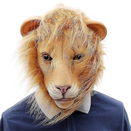 1 st Lejon Latex Huvud Mask Söta Roliga Overhead Vuxen Latex Mask Full Head Mask Lejon Mask