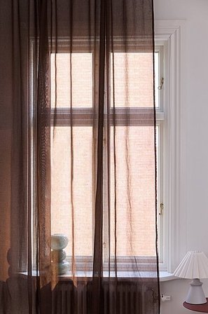 Jotex - Vorhang Mit Leinenstruktur 1-länge Extra Breit Schokoladenbraun - LIZZIE - Kaufe Leinengardinen bei Jotex