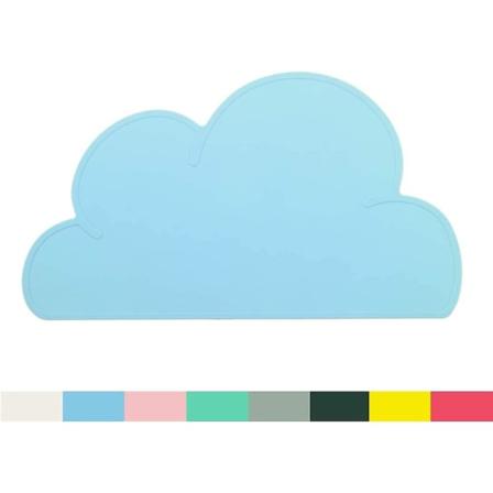 Hunde- og katteunderlag, Matte for å forhindre mat- og vannsøl, egnet for mellomstore og små kjæledyr, silikonblå Blue