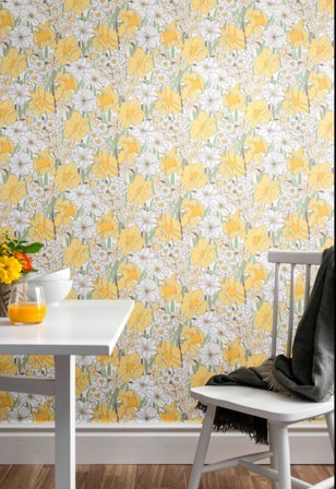 Duro Påsklilja 388-01 Tapet Duro 1900 Gul, Färg & tapeter