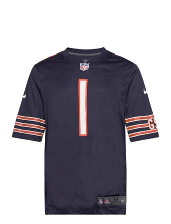 Nike Nfl Chicago Bears Jersey Fields No 1 Sport T-Kortærmet Skjorte Navy NIKE Fan Gear