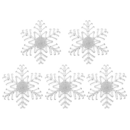 5 st nattlampa LED-ljus jul färgglad lampa snöflinga ljus sugkopp lampa