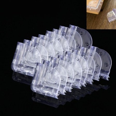 Mjuka kantskydd / hörnskydd i plast för barn – 10-pack