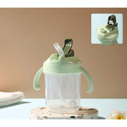 Baby Lärande Kopp, Grön 1 Styck 6 Månader+, 300ml Baby Kopp, Läckage