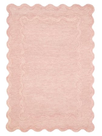 Tapis De Laine Clara Rose Poudré Oeko-Tex