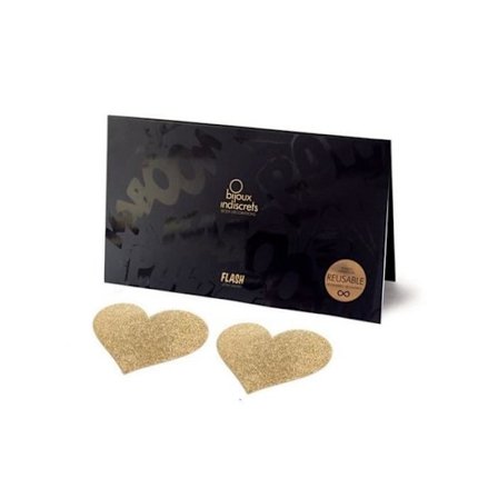 Erotiska smycken - Indiskreta Smycken - Flash Heart i guld - Silikon - Färg guld - För vuxna