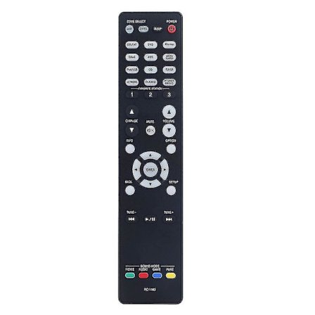 Fjernbetjening Rc-1183 Udskiftning Kompatibel Med Av Receiver Avr-x2000 Avrx2000 Avr-e400 [DB]