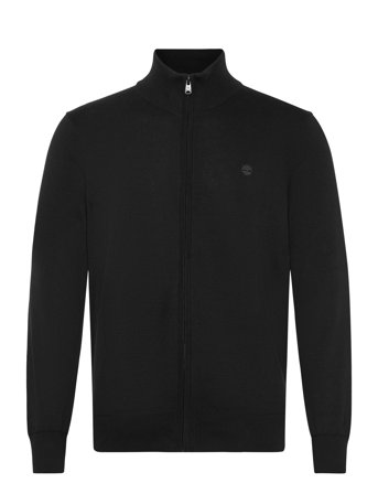 Timberland Cotton Yd Full Zip Sweater - Black - L