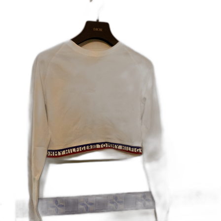 Vit croppad tröja från Tommy Hilfiger