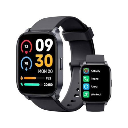 Idw17 Smartklokke med kvinnelig ringefunksjon Ip68 Vanntett Kompatibel med Android Iphone Svart