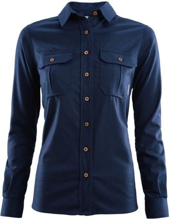 Aclima W's LeisureWool ReBorn Wool Shirt Navy Melange