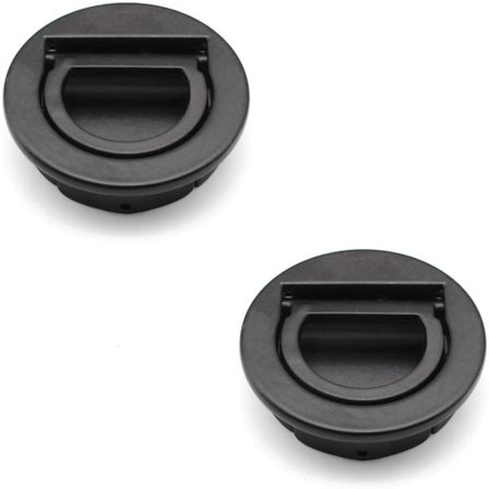 Håndtak skjult skuff Rundt skjult håndtak Skap Garderobe maskinvarehåndtak (2 stk svart)