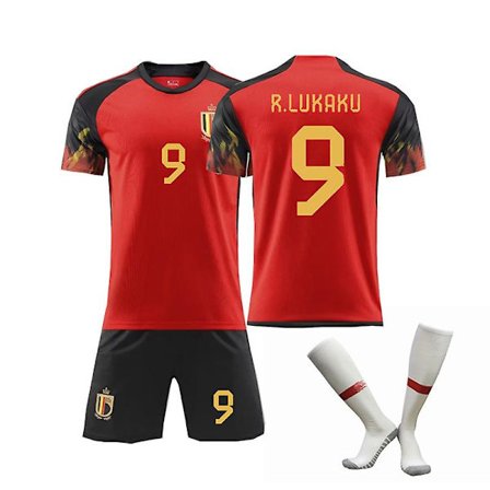 VM Belgia lag #9 R.lukaku fotballskjorte T-skjortedress