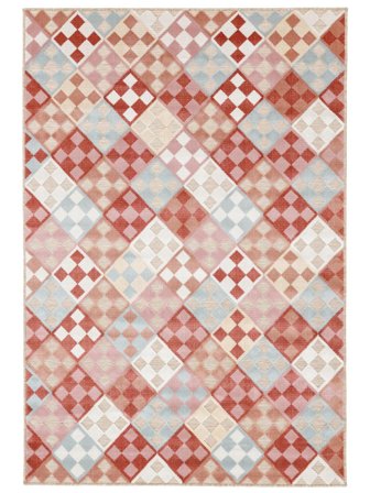 Kusta Indoor/Outdoor Rug Washable 160X230 Beige/Multicolor Geometric