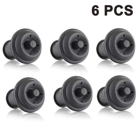 Vacu Vin Vakuumitulpat Viinin Säilytykseen - 6 kpl:n setti, Monivärinen