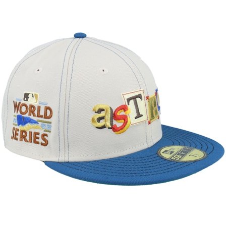 New Era - MLB Grey fitted Czapka Z Daszkiem - Houston Astros Remix 59FIFTY World Series 22 Chrome/Seashore Fitted @ Hatstore