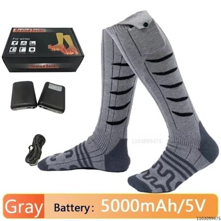 Nye opvarmede sokker 5000mah batteri elektriske opvarmede ski sokker vinter termiske opvarmede fodvarmer sport elektriske feber sokker
