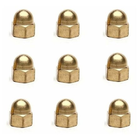 Acnor Hex Nut Cap - 20 st M4 Dome Mässing Dome Hex Muttrar Dekorativt lock för Mässing Bultar Skruvar