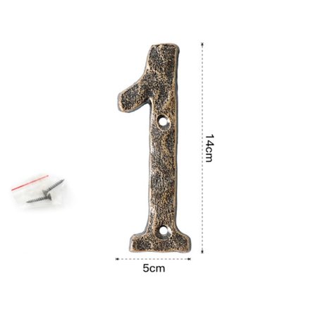 5,5 tommers husnummer - Unikt støpejern metall adresse / postkassenummer