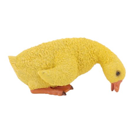 Søt Livaktig Værbestandig Gul And Statue for Hage Balkong Gårdsdekorasjon