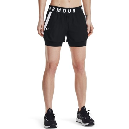 Under Armour Women's Play Up 2-in-1 Shorts Women workout shorts Black L
