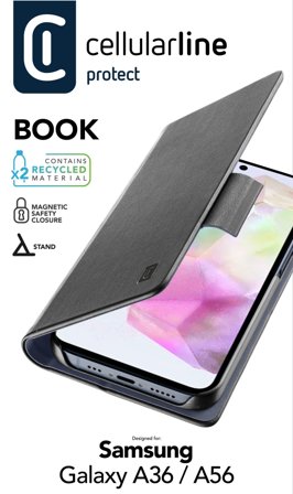 Cellularline Book Case fr Samsung A36 5G/ A56 5G Black