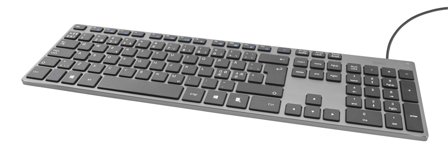 Deltaco TB-801 - tastatur - QWERTY - Pan Nordic - mørk grå Inn-enhet