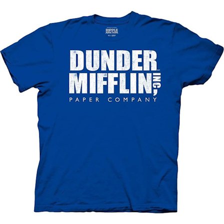 The Office Kortärmad T-shirt för män Dunder Mifflin Paper Company Tv Sitcom Crew Neck-vuxen, 3xl
