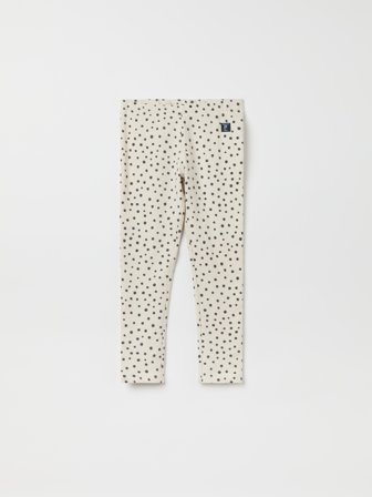 Polarn O. Pyret - Spotted leggings - 104 - Childrenswear - beige