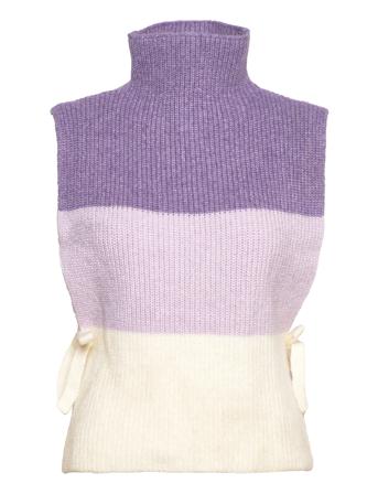 J Scarf Bib Block Colours Vests Knitted Vests Lilla Lindex