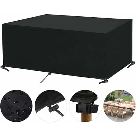 Vanntett beskyttelsestrekk for hagemøbler Vanntett beskyttelsespresenning Oxford-stoff Hagemøbeltrekk Utendørs bordtrekk (200 x 160