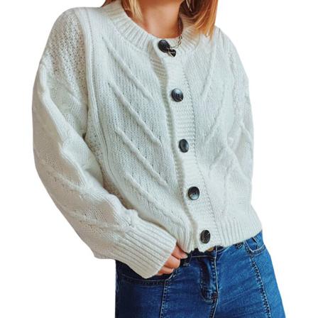 Dam Vinter Varm Cardigan Tröja Långärmade Cardigans
