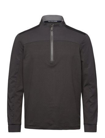 Lightweight 1/4-Zip Mixed Media Pullover Grey Original Penguin Golf