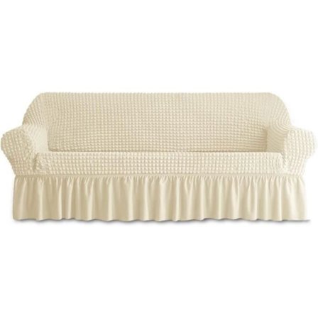 Sofföverdrag - 3-sits - HONTTOR - Slitstarkt - Hög elasticitet - Storlek L - Beige