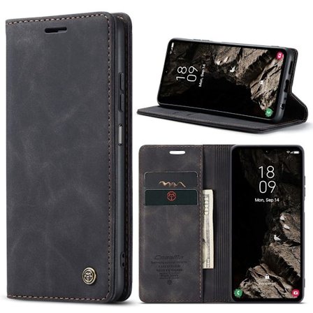 (For Samsung A50/A30S/A50S) Retro lommebok telefondeksel med støtte og kortspor