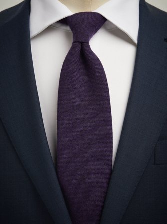 John Henric Men's Violette Kaschmirkrawatte Size 7,5