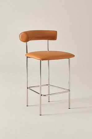 Jotex - Barstol Plywood - Polyuretan - Rostfritt - stål Brun CATALINA - Köp Barstolar hos Jotex