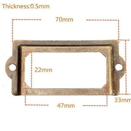12 stk. Etikettskuffer Etiketholdere Skab Ramme 12 stk.