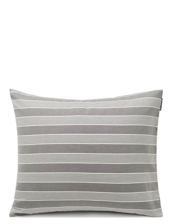 Gray/White Striped Lyocell/Cotton Pillowcase Home Textiles Bedtextiles Pillow Cases Multi/mönstrad Lexington Home