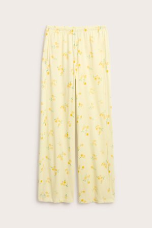 Kappahl | Spodnie piżamowe we wzory Jasnożółty XL | Jasnożółty
